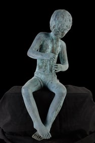 Elsa Martinus Bronze Garden Sculpture of a Boy