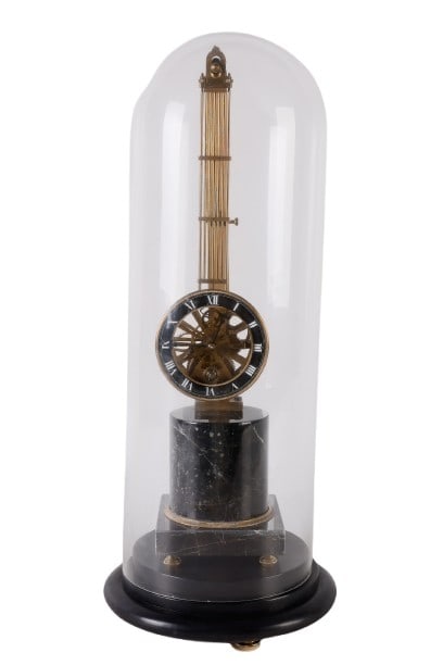 Upsidedown Mystery Swing Clock under Cloche (1 of 9)