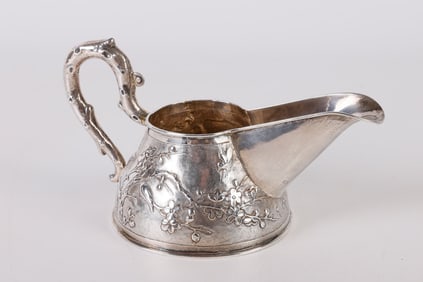 Chinese Export Yok Sang Sterling Repousse Pitcher