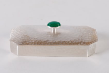 Korean Hammered Silver Cut Corner Box