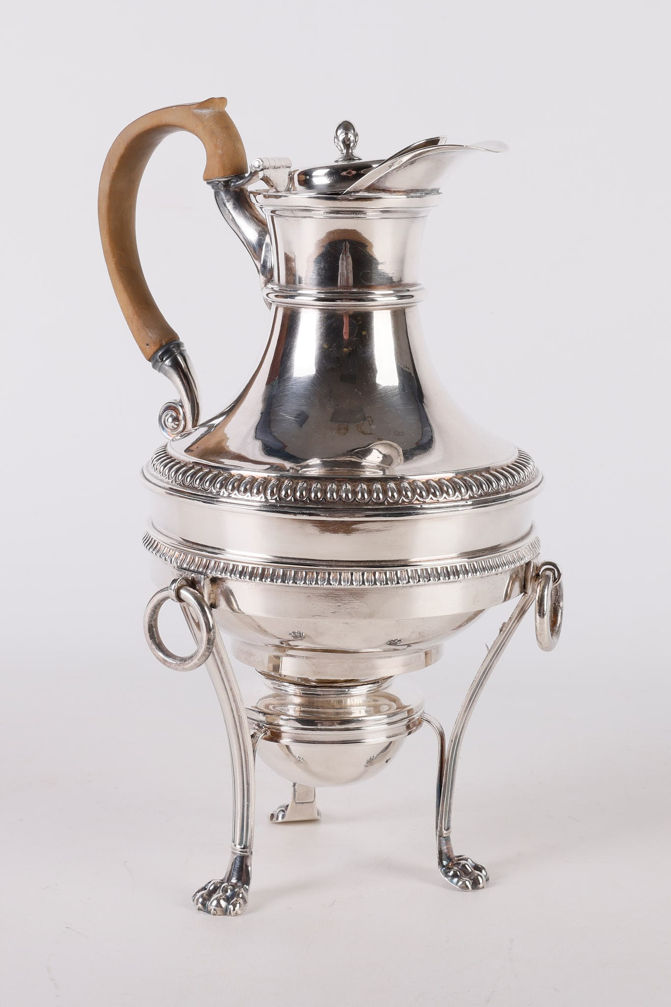 Sheffield Plate Coffee Pot on Warming Stand (1 of 6)