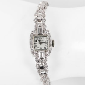 Hamilton Ladies Art Deco Diamond Bracelet Watch