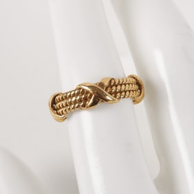 Tiffany and Co. Schlumberger 18K 'X' Ring