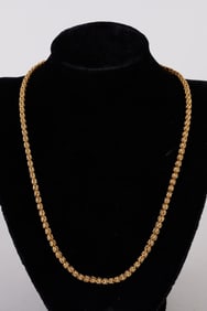 18K Yellow Gold Fancy Link Necklace