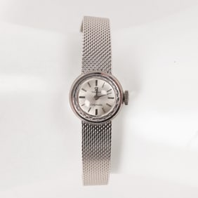 14K White Gold Ladies Omega Bracelet Watch