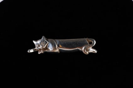 Tiffany & Co Sterling Cat Brooch