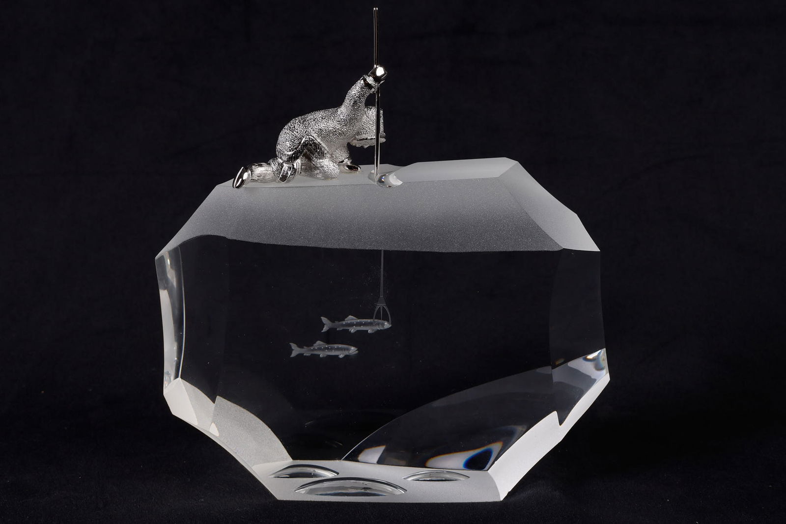 Steuben 'Arctic Fisherman' Sculpture (1 of 5)