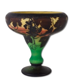 Daum Nancy Cameo Glass Compote (1885-1925)