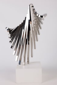 David Lee Brown Modernist Stainless Steel Sculpture