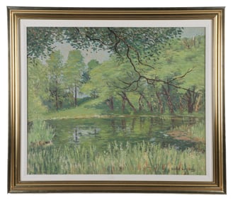 Joseph Eliot Enneking "Sunlit Lake Landscape"