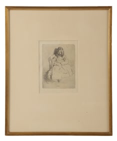 James McNeill Whistler Etching "Annie Seated"
