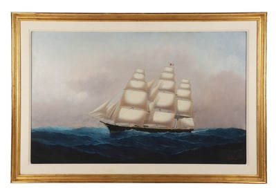 Charles Torrey "Tall Ship at Sea"