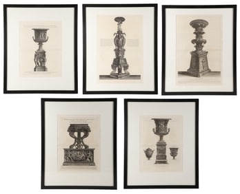 Giovanni Piranesi (5) Etchings Classical Vases