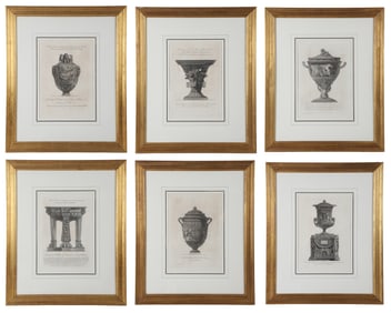 Giovanni Piranesi (6) Etchings Classical Vases