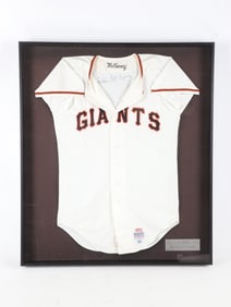 Framed Game Worn Jersey Signed Willie McCovey