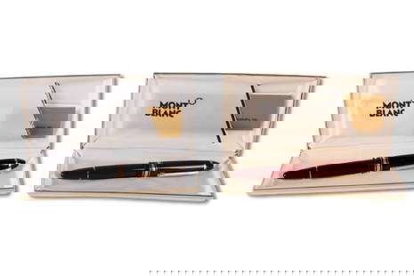 (2) Montblanc Meisterstuck No. 146 Fountain Pens: (2) Montblanc Meisterstuck No. 146 Fountain Pens to include (1) in black with 14K medium 4810 nib, 5 5/8"L, and (1) in maroon, 14K medium 4810 nib,5 5/8"L, each marked Germany and No. 146, the pens ca
