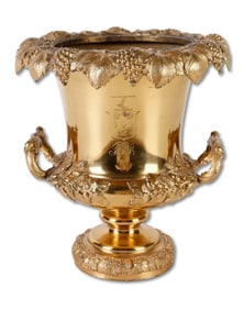 Gold Washed Armorial Champagne Cooler