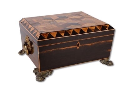 Regency Marquetry Specimen Casket