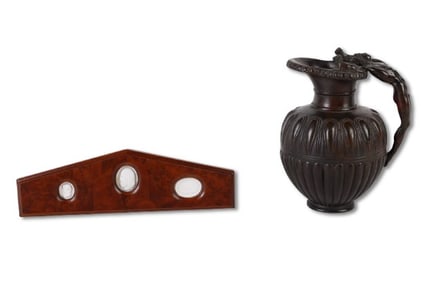 Framed Tassie Intaglios & Bronze Grand Tour Jug