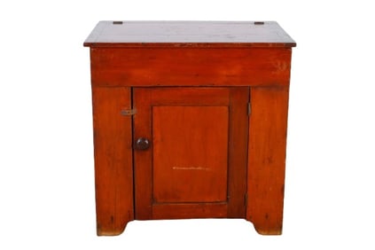 Softwood lift-lid dry sink