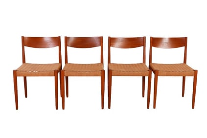 Set of (4) Poul Voltherfor Frem Rojle side chairs
