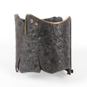 Jaclyn Davidson Carbon Steel 18K Diamond Cuff