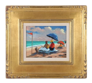 Robert Caulfield "Beach Day, Deauville"