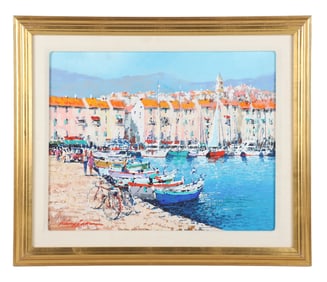 Kerry Hallam "St Tropez Harbor"