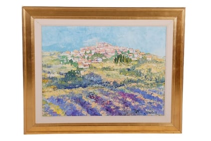 Renee Theobald "Village et Lavandes en Provence"