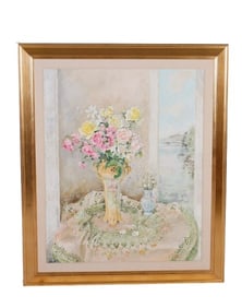 Louis Rosan Still Life "Lys et Roses"
