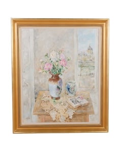 Louis Rosan "Pivoines et on Vieux Livre"