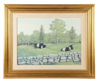William Beebe "Belted Galloway in Pasture"