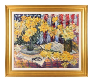 William Atkins "Daffodils & Flag"