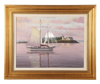 William V King "Schooner in Penobscot Bay"