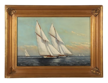 Peter Layne Arguimbau "Match Racing, Columbia vs Shamrock 1899"