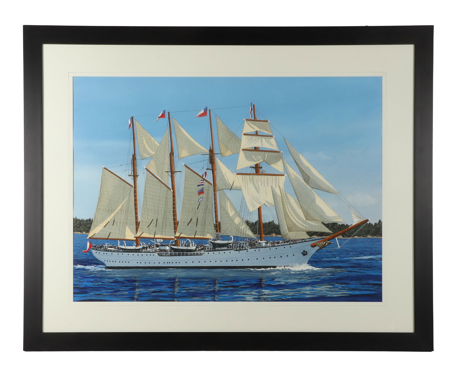 Thomas Newnam "Large Four Masted Sailing Vessel" (1 of 5)