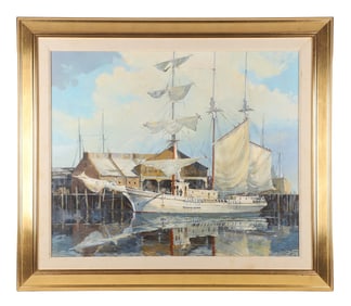Frederick Kubitz "Morning Star in Boston Harbor"