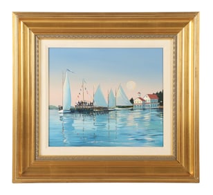 Sally Caldwell Fisher "Yachts at the Dock"