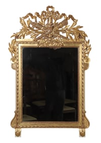 Rococo style gilded mirror