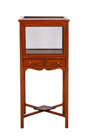 French style inlaid vitrine table
