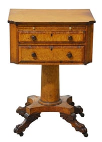 Federal bird's eye maple work table