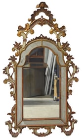Large Italian Rococo style ornately carved mirror