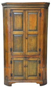 Softwood 1-piece corner cupboard