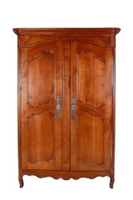 Antique French walnut armoire