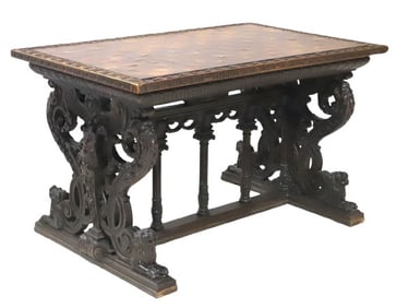 Victorian Renaissance Revival library table