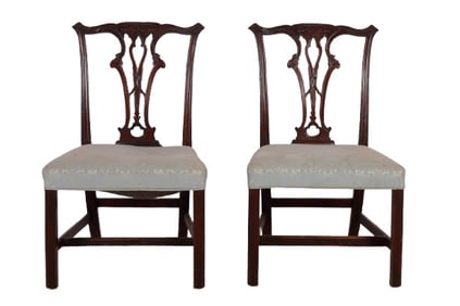 Pair of Chippendale side chairs