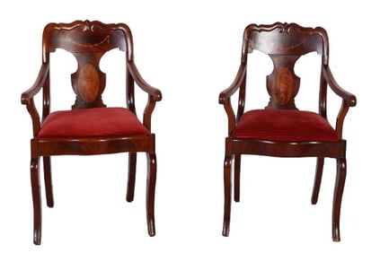 Pair of Neoclassical armchairs