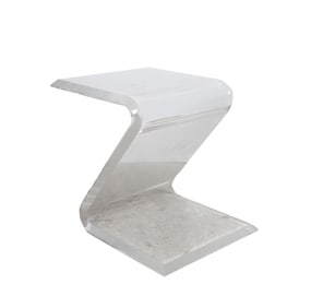 Vintage Mid Century Modern lucite "Z" side table