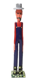 Folk Carved Bradford Naugler Figure of a Man