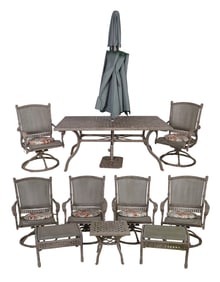 (10) Piece Aluminum Patio Set